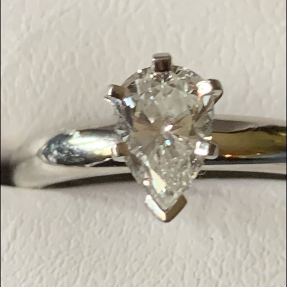 Blue Nile Jewelry - SOLD Blue Nile Pear Shaped Diamond Solitaire Sz 5.75